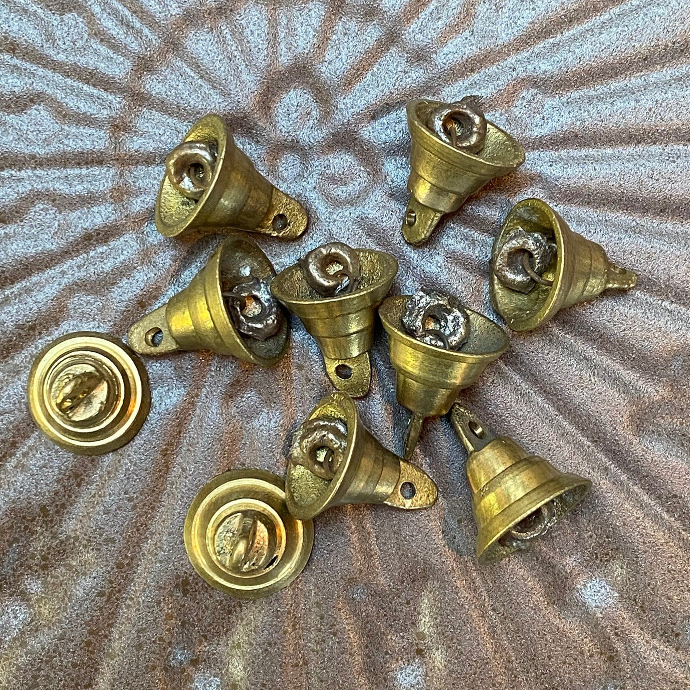 VINTAGE SMALL DECORATIVE BRASS BELLS