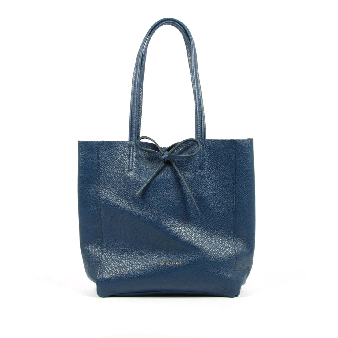 SMALL LEATHER TOTE BAG | BLUE