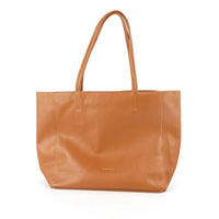 LEATHER TOTE BAG | CAMEL