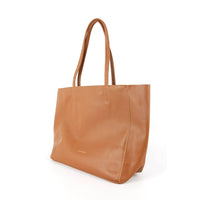 LEATHER TOTE BAG | CAMEL