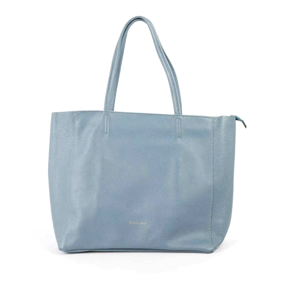 LEATHER TOTE BAG | DENIM BLUE