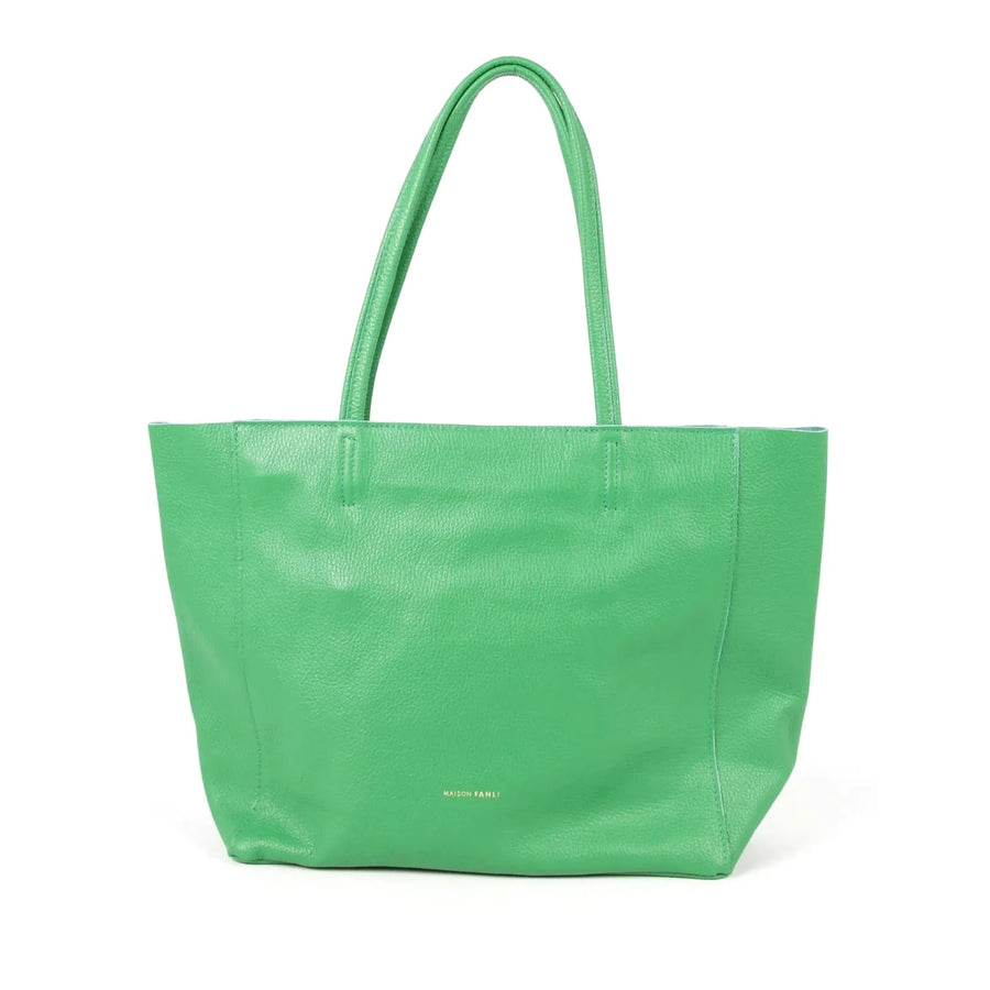 LEATHER TOTE BAG | GREEN