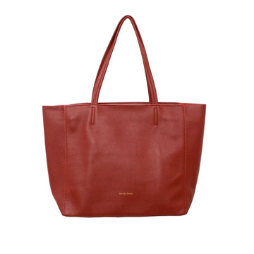 LEATHER TOTE BAG | CARMINE RED