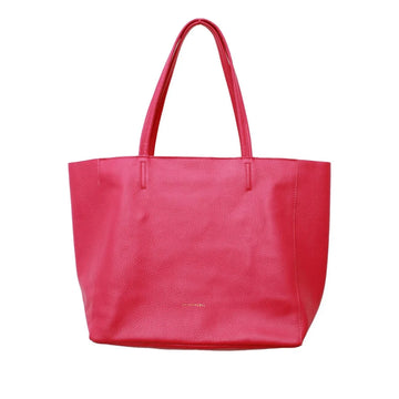 LEATHER TOTE BAG | FUCHSIA