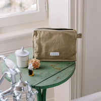 ORGANIC COTTON TOILETRY WASHBAG | TAUPE