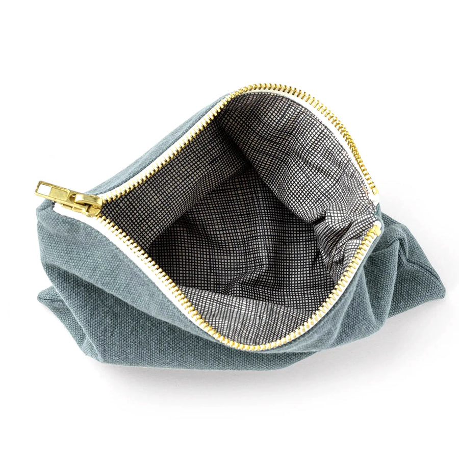 ORGANIC COTTON LARGE POUCH | BLUE HORIZON