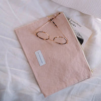 ORGANIC COTTON LARGE POUCH | PALE PINK