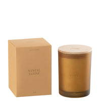 SCENTED CANDLE IN FROSTED GLASS |  SANTAL SATINE