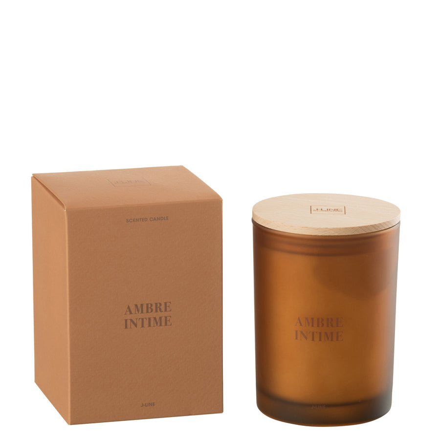 SCENTED CANDLE IN FROSTED GLASS |  AMBRE INTIME