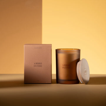 SCENTED CANDLE IN FROSTED GLASS |  AMBRE INTIME