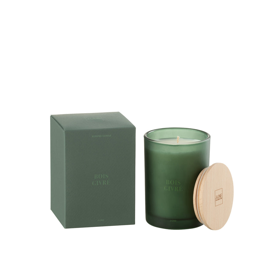 SCENTED CANDLE IN FROSTED GLASS |  BOIS GIVRE