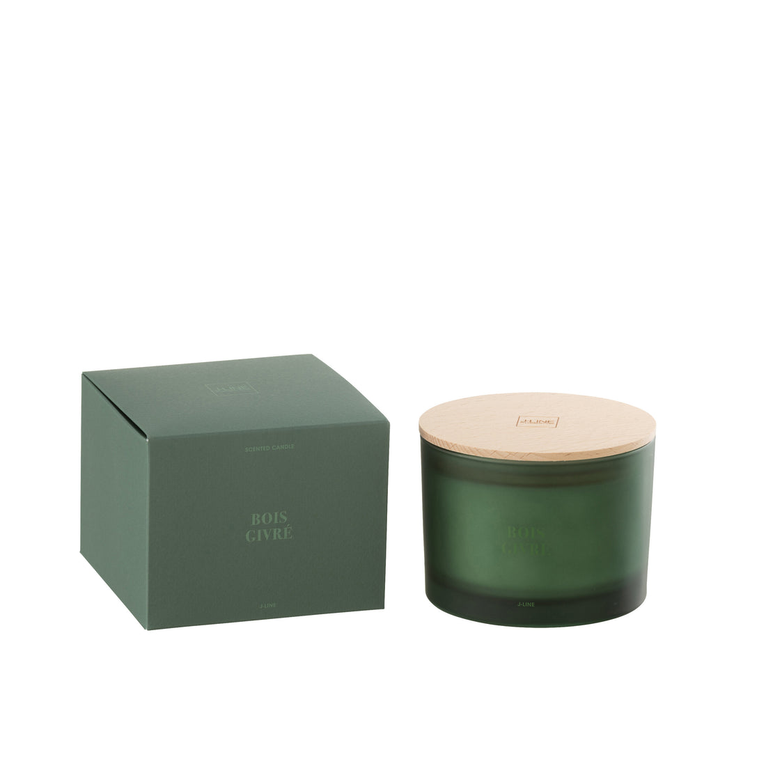 LARGE SCENTED 3 WICK CANDLE IN FROSTED GLASS |  BOIS GIVRE