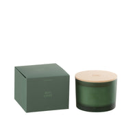 LARGE SCENTED 3 WICK CANDLE IN FROSTED GLASS |  BOIS GIVRE