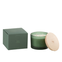 LARGE SCENTED 3 WICK CANDLE IN FROSTED GLASS |  BOIS GIVRE