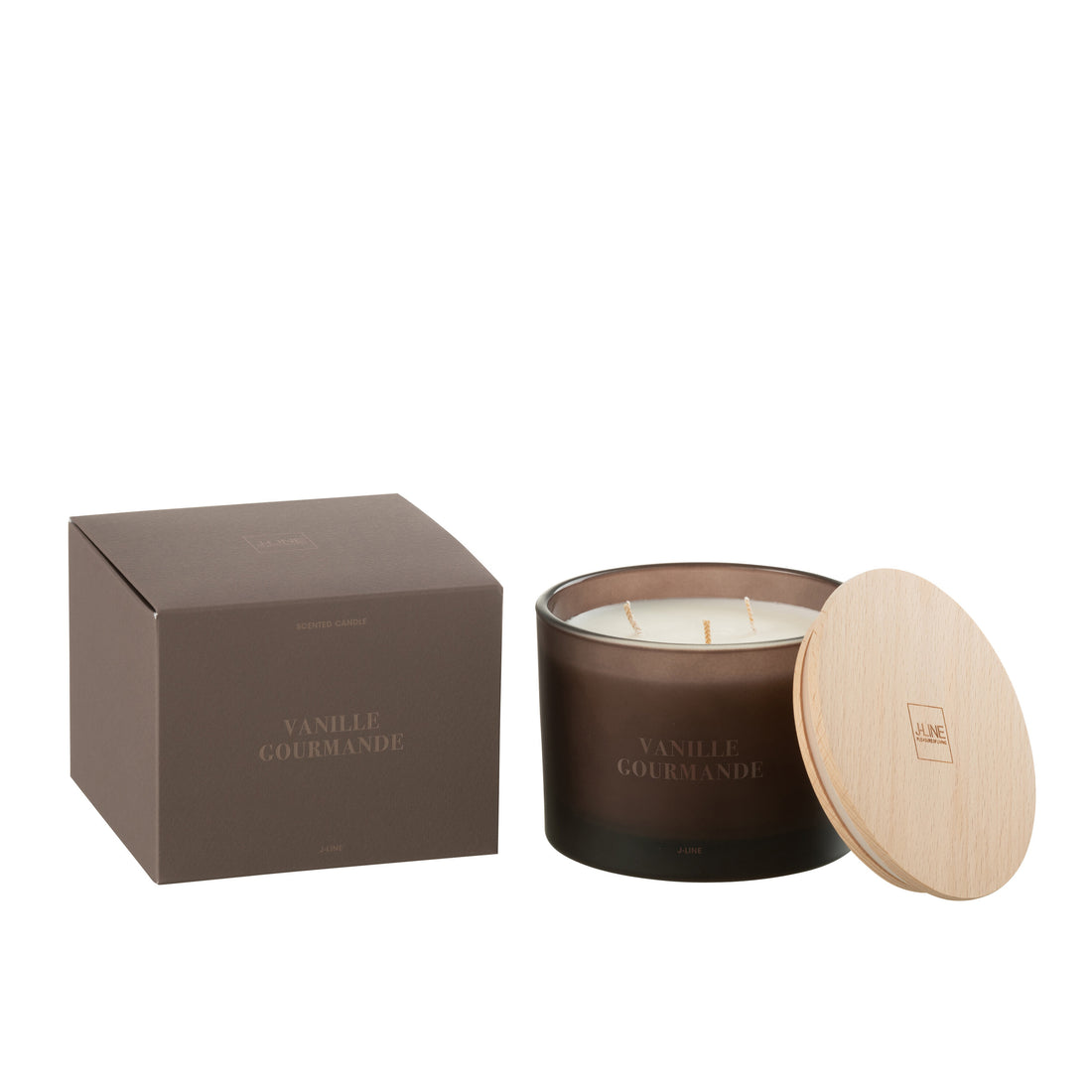 LARGE SCENTED 3 WICK CANDLE IN FROSTED GLASS |  VANILLE GOURMANDE