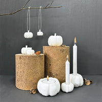 PORCELAIN PUMPKIN CANDLE HOLDER