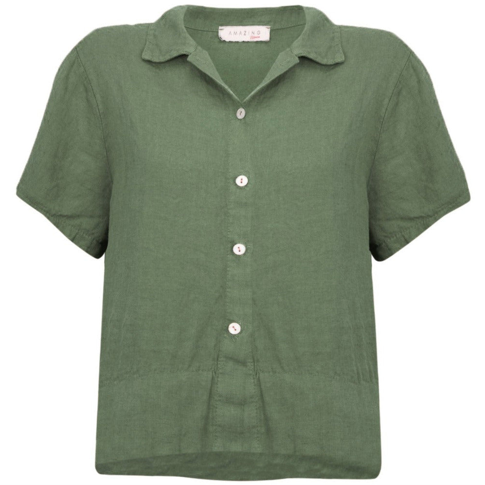 MARILYN BOXY LINEN SHIRT