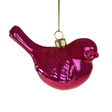 GLASS BIRD BAUBLE | PINK