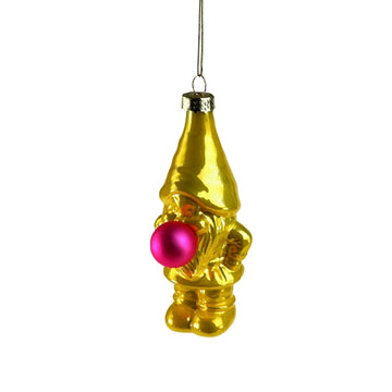 GLASS BOB VAN BUBBLES BAUBLE | YELLOW