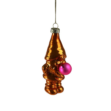 GLASS BOB VAN BUBBLES BAUBLE | ORANGE