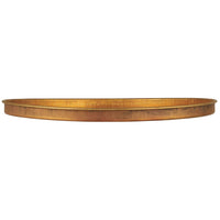 ANTIQUE GOLD CANDLE TRAY WITH EDGE |  22cm