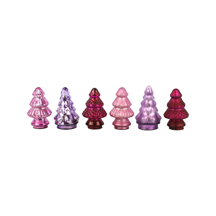 DECORATIVE GLASS TREES | PINKS