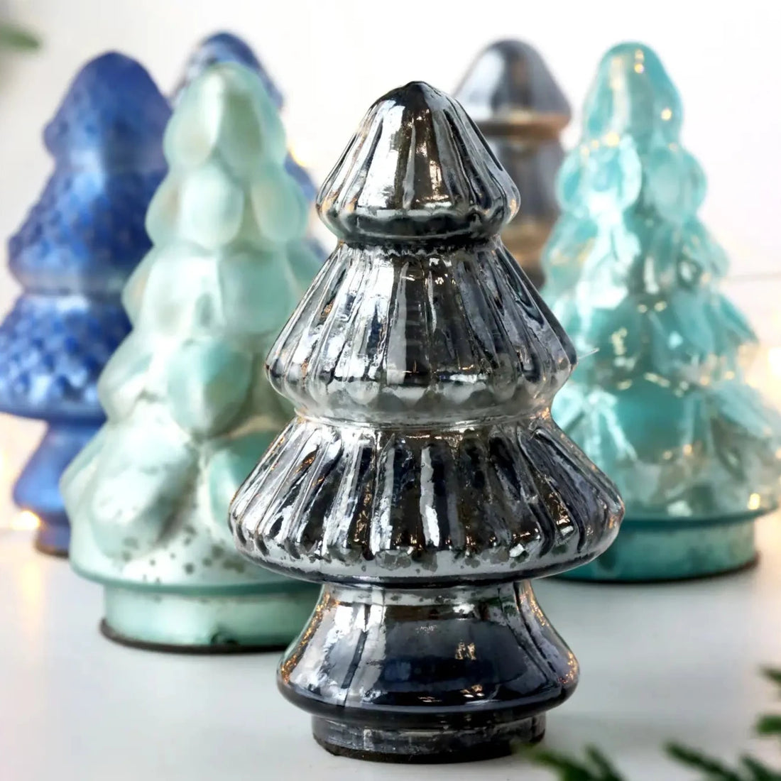 DECORATIVE GLASS TREES | BLUES