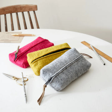 ADESH SMALL BOXY FELT POUCH DESK TIDY