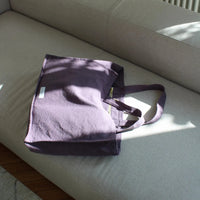 LARGE ORGANIC COTTON TOTE BAG | PURPLE