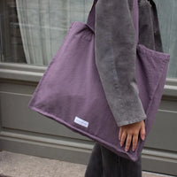 LARGE ORGANIC COTTON TOTE BAG | PURPLE