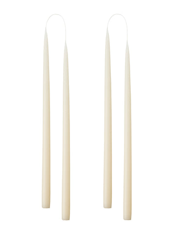 PACK 4 HAND DIPPED DYED 45cm CANDLES | OFF WHITE