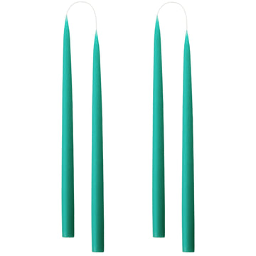 PACK 4 HAND DIPPED DYED 35cm CANDLES | TURQUOISE