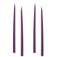 PACK 4 HAND DIPPED DYED 35cm CANDLES | VIOLET