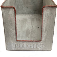 ZINC DINNER CANDLE BOX FOR DISPLAY OR STORAGE