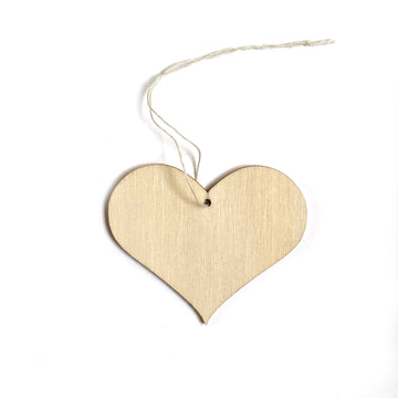 WOODEN LABEL |  PACK OF 5 HEARTS