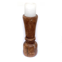 VINTAGE RECLAIMED WOODEN CANDLESTICK | C