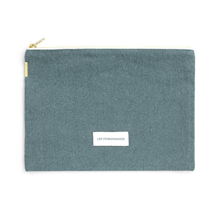 ORGANIC COTTON LARGE POUCH | BLUE HORIZON