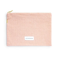 ORGANIC COTTON LARGE POUCH | PALE PINK