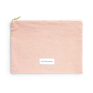 ORGANIC COTTON LARGE POUCH | PALE PINK