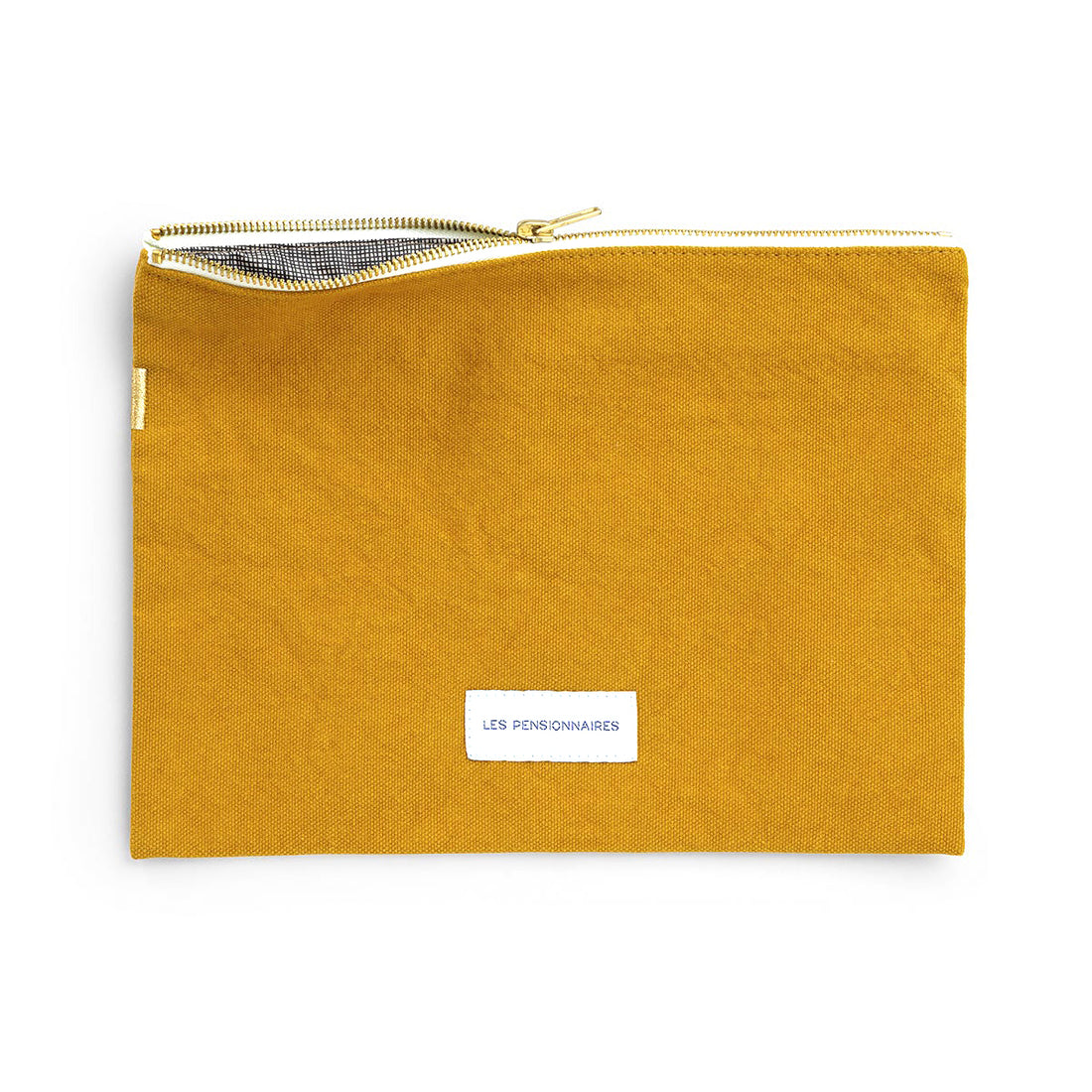 ORGANIC COTTON LARGE POUCH | SAFFRON YELLOW