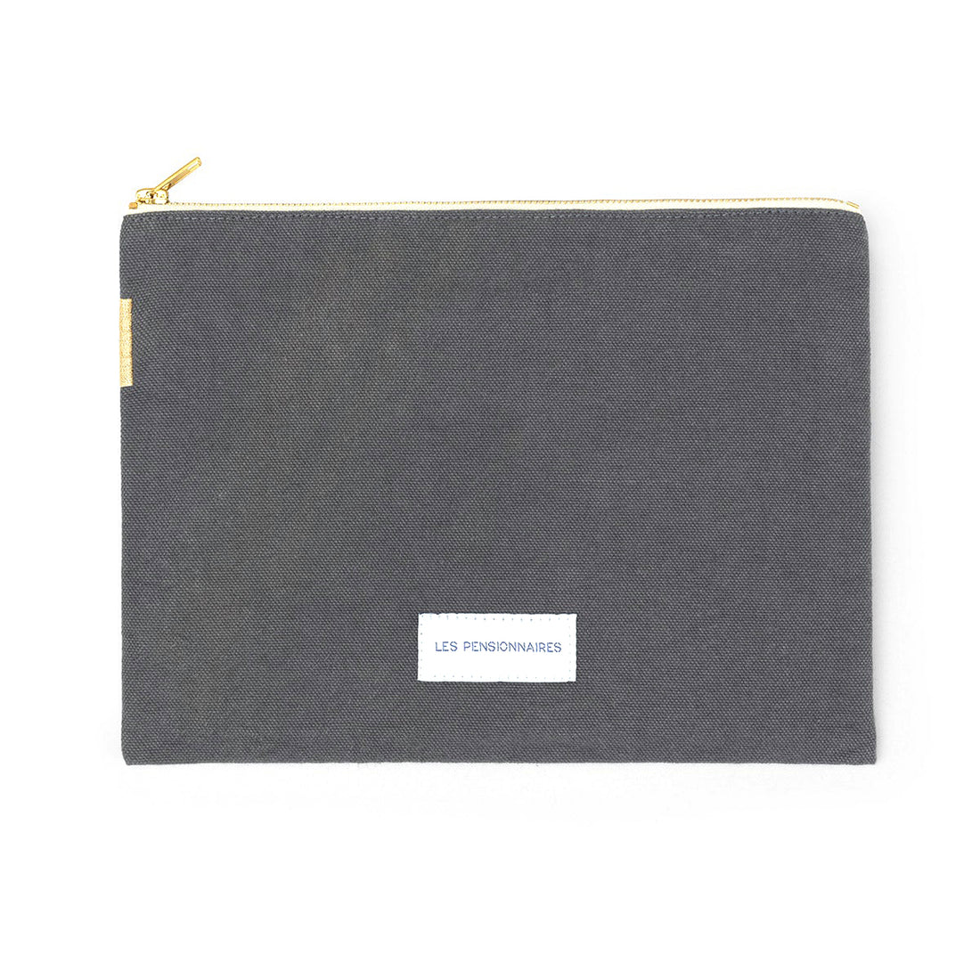 ORGANIC COTTON LARGE POUCH | SLATE GREY