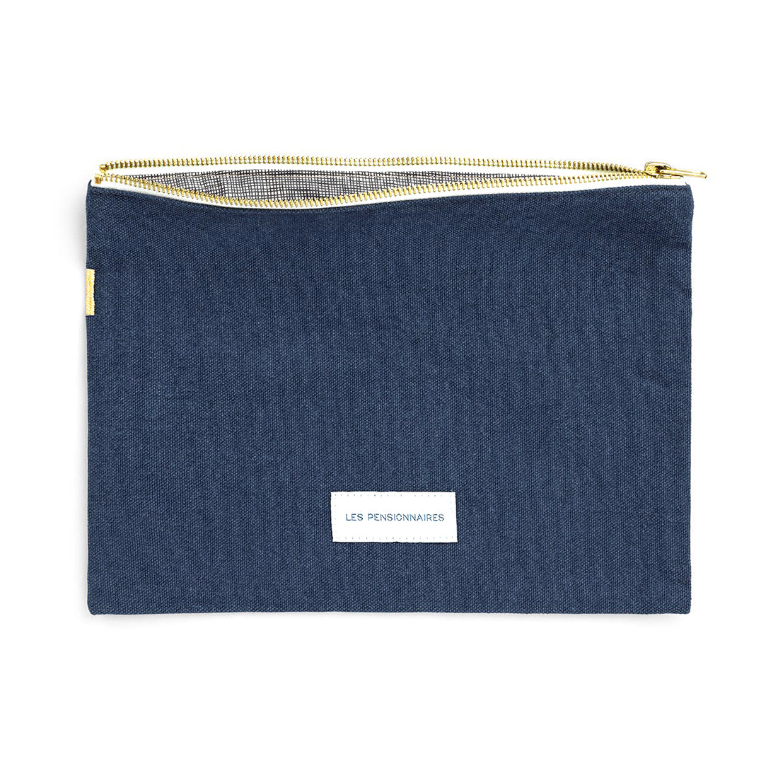 ORGANIC COTTON LARGE POUCH | STORM BLUE