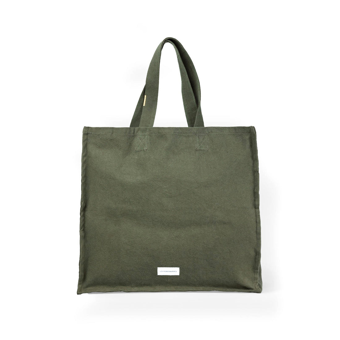 LARGE ORGANIC COTTON TOTE BAG | CAPER GREEN