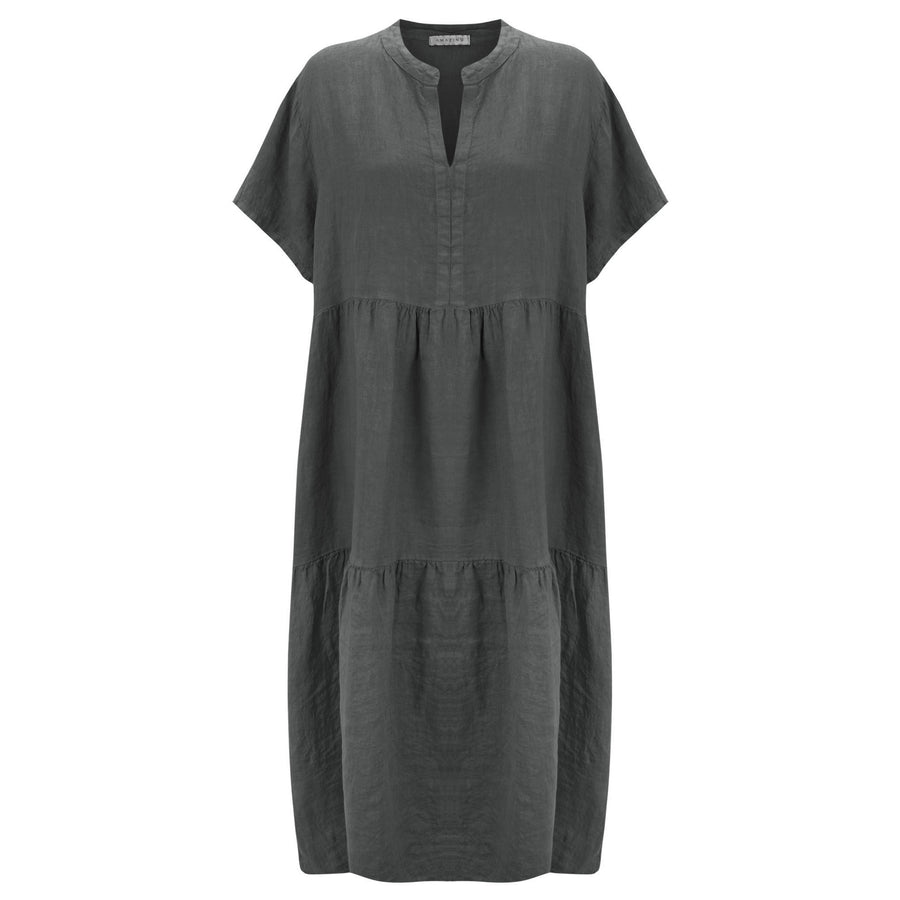 MARTA TWO TIER LINEN DRESS