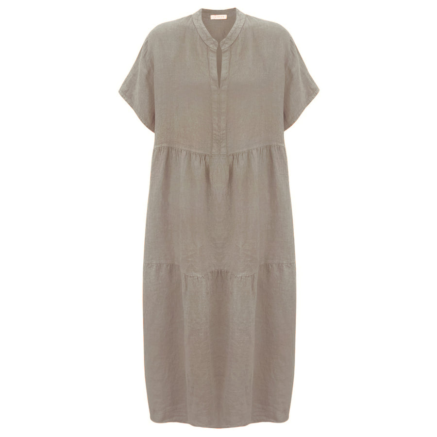 MARTA TWO TIER LINEN DRESS