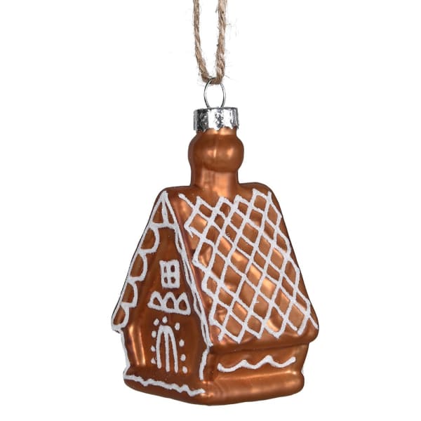 GINGERBREAD HOUSE GLASS BAUBLE