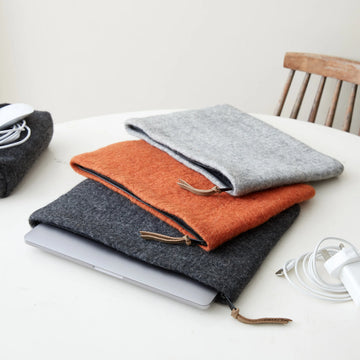 WANGDI ECO ZIP FELT DOCUMENT POUCH LAPTOP SLEEVE