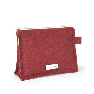 ORGANIC COTTON TOILETRY WASHBAG | RUST RED