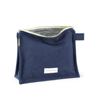 ORGANIC COTTON TOILETRY WASHBAG | STORM BLUE