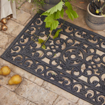 RUBBER WROUGHT IRON DOORMAT